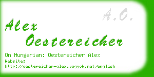 alex oestereicher business card